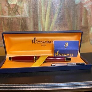 Waterman Expert I Fountain Pen (1990 - 2001) - Burgundy w Gold Trim Vintage